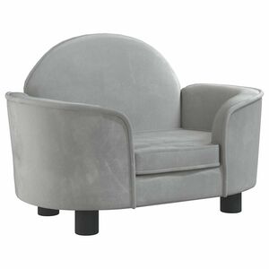 vidaXL Cama para perros de terciopelo gris claro 66x40x45 cm