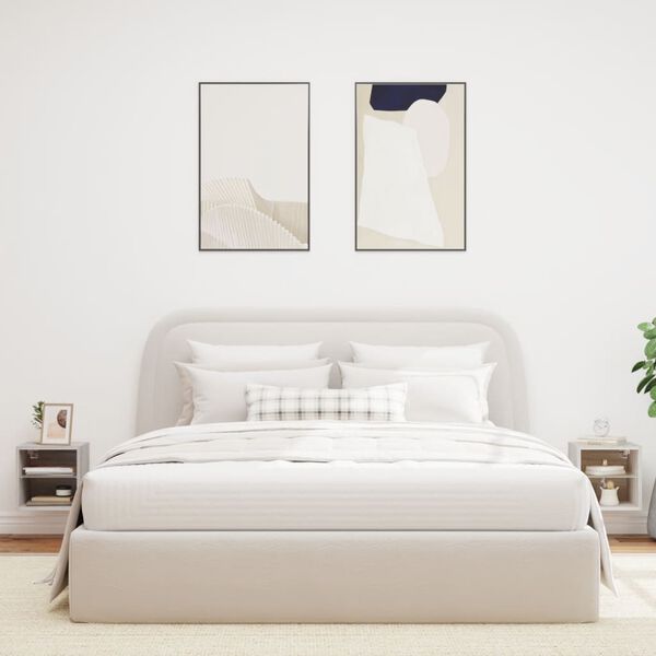 vidaXL Muebles TV de pared luces LED 2 uds gris Sonoma 30x28,5x30 cm