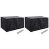 vidaXL Fundas de muebles de jard&iacute;n 2 uds 8 ojales 180x70x90 cm