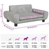 vidaXL Cama para perros de terciopelo gris claro 70x45x33 cm