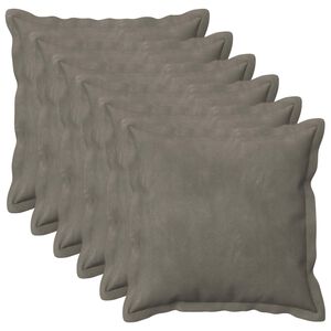 vidaXL Funda de almohada 6 uds. HOUTEN Gris Claro 30 x 30 cm