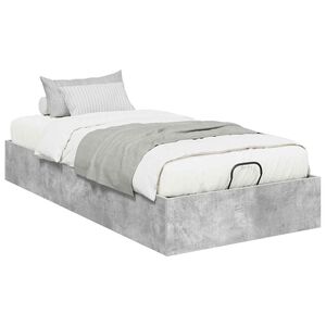 vidaXL Estructura de Cama Ottoman Gris Concreto 90 x 190 cm