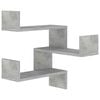 vidaXL Estantes de Pared Montada en la pared Gris Hormig&oacute;n