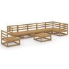 vidaXL Muebles de jard&iacute;n 8 piezas marr&oacute;n miel madera maciza de pino