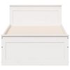 vidaXL Cama sin colch&oacute;n y cabecero madera maciza pino blanca 90x190 cm