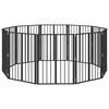 vidaXL Puerta para perros 10 uds. Negro 60 x 80 cm Acero Galvanizado