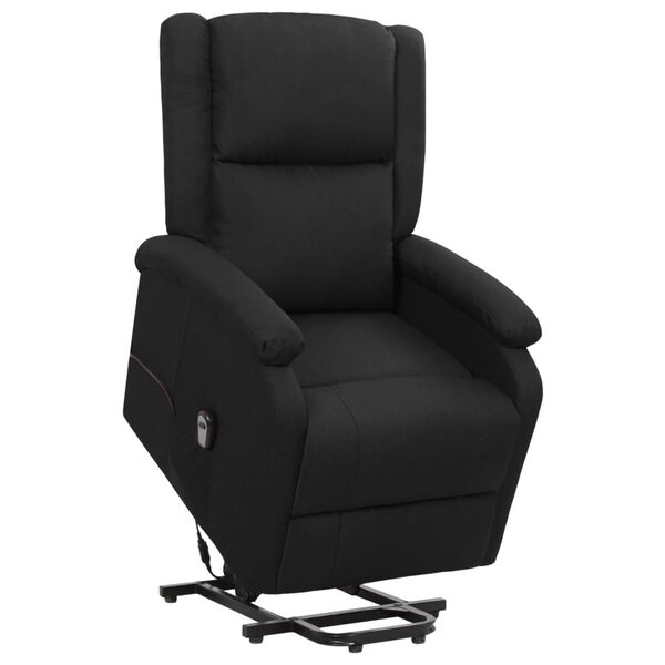 vidaXL Sill&oacute;n elevable tela negro