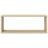 vidaXL Estante cubo pared 4 uds contrachapado roble Sonoma 60x15x23 cm