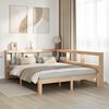 vidaXL Cama con estanter&iacute;a sin colch&oacute;n madera maciza de pino 140x190cm
