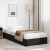 vidaXL Cama con almacenamiento Negro 90 x 190 cm Cuero sint&eacute;tico