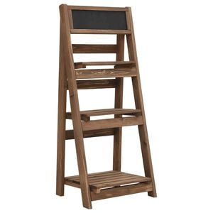 vidaXL Soporte para plantas de 3 niveles y pizarra madera maciza abeto
