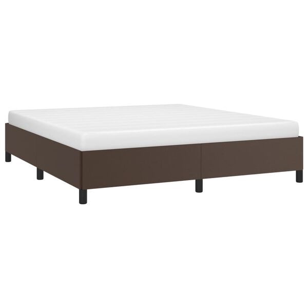 vidaXL Estructura de cama sin colchón cuero sintético marrón 180x200cm
