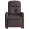 vidaXL Sill&oacute;n reclinable elevable tela marr&oacute;n oscuro