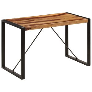 vidaXL Mesa de comedor de madera maciza de acacia 120x60x76 cm
