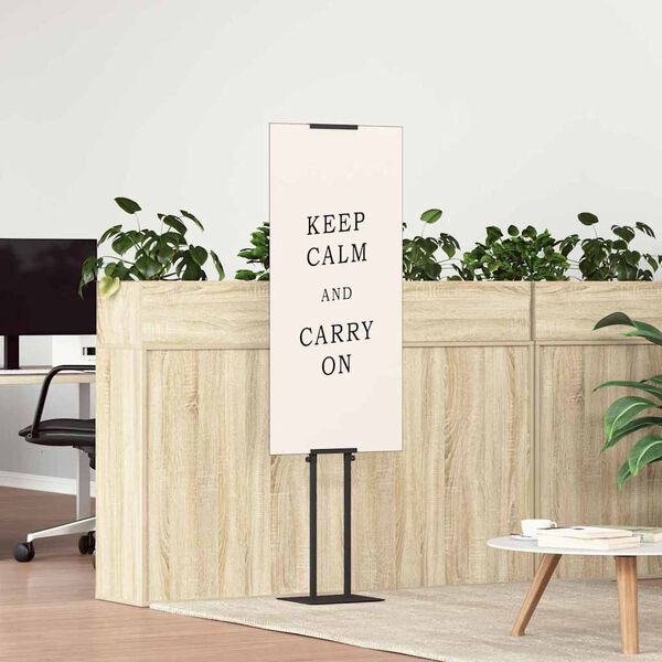 vidaXL Pantallas de Feria Negro 30 x 23,5 x 210 cm Acero