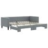vidaXL Sof&aacute; cama nido tela gris claro 80x200 cm