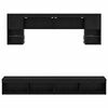 vidaXL Unidades de TV de Pared con LED 6 pcs Roble Negro