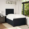 vidaXL Cama box spring con colch&oacute;n terciopelo negro 120x190 cm