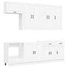 vidaXL Unidad de cocina PORTO 8 uds. Blanco Madera de ingenier&iacute;a