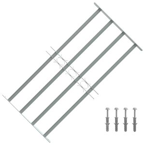 vidaXL Reja de seguridad ajustable ventana con 4 barras 700-1050 mm