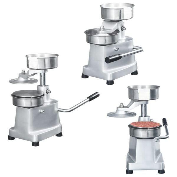 vidaXL Prensa de hamburguesas y 500 papeles para separar aluminio 13cm