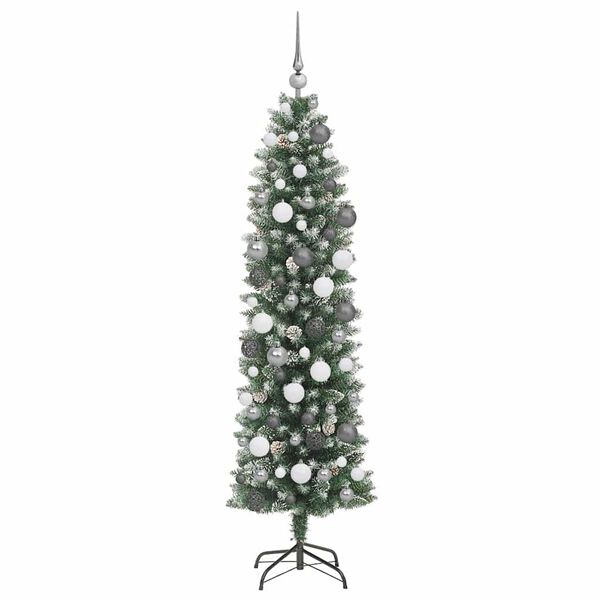 vidaXL &Aacute;rbol Navide&ntilde;o Artificial Delgado con 300 LED Verde y 180 cm