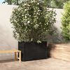 vidaXL Jardinera de madera maciza de pino negro 100x50x70 cm