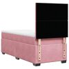 vidaXL Cama box spring con colch&oacute;n terciopelo rosa 100x200 cm