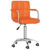vidaXL Sillas de comedor giratorias 2 uds cuero sint&eacute;tico naranja