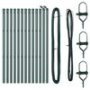 vidaXL Poste de Valla 13 pcs Verde Acero