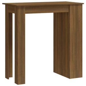 vidaXL Mesa alta con estante marr&oacute;n roble 102x50x103,5 cm