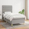 vidaXL Cama box spring con colch&oacute;n tela gris claro 90x200 cm