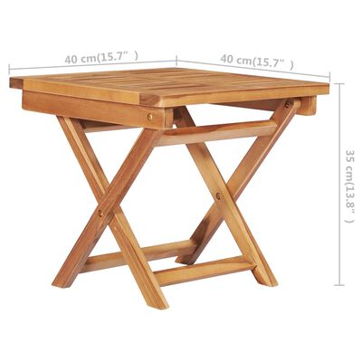 vidaXL Tumbonas con mesa y cojín 2 unidades madera maciza de teca
