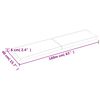 vidaXL Tablero mesa madera tratada borde natural marr&oacute;n 160x40x(2-6)cm