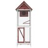 vidaXL Casita para p&aacute;jaros madera maciza pino color moca 60x58,5x160cm