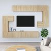 vidaXL Mueble de pared para TV madera contrachapada color roble sonoma