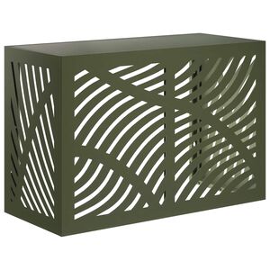 vidaXL Funda para Aire Acondicionado Verde oliva 90 x 40 x 60 cm Acero