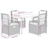 vidaXL Set comedor de jard&iacute;n 5 pzas con cojines rat&aacute;n sint&eacute;tico beige