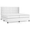 vidaXL Cama box spring con colch&oacute;n cuero sint&eacute;tico blanco 200x200 cm
