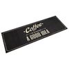 vidaXL Alfombra de cocina lavable terciopelo texto caf&eacute; 60x180 cm