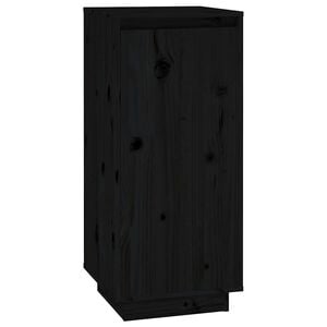 vidaXL Zapatero de madera maciza de pino negro 35x35x80 cm