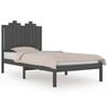 vidaXL Estructura de cama madera maciza de pino gris 90x200 cm