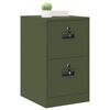 vidaXL Mueble archivador con caj&oacute;n Verde Oliva 44 x 50 x 106.5 cm