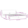 vidaXL Estructura de cama Dover cuero sint&eacute;tico gris 200x200 cm