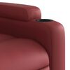 vidaXL Sill&oacute;n de masaje reclinable cuero sint&eacute;tico rojo tinto