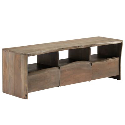 vidaXL Mueble de TV madera acacia maciza borde irregular 120x35x40 cm