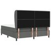 vidaXL Cama tipo Box Spring con colch&oacute;n Gris oscuro 180 x 200 cm tela