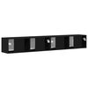 vidaXL Mueble de TV Montado en la Pared 2 pcs Negro 98 x 31 x 29,5 cm