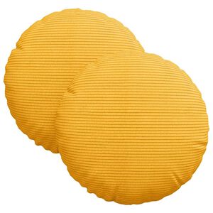 vidaXL Cojines para asiento 2 pcs Amarillo Claro &Oslash; 30 cm Tela de pana