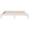 vidaXL Estructura de cama sin colch&oacute;n madera maciza blanca 200x200 cm